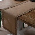 Rustic Jute Table Runner| Natural Rope-Trim Dining Table Decor
