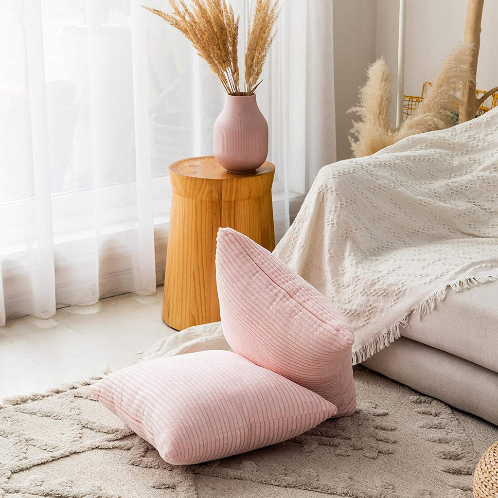 Soft Corduroy Decorative Throw Pillow| Modern Accent Cushion
