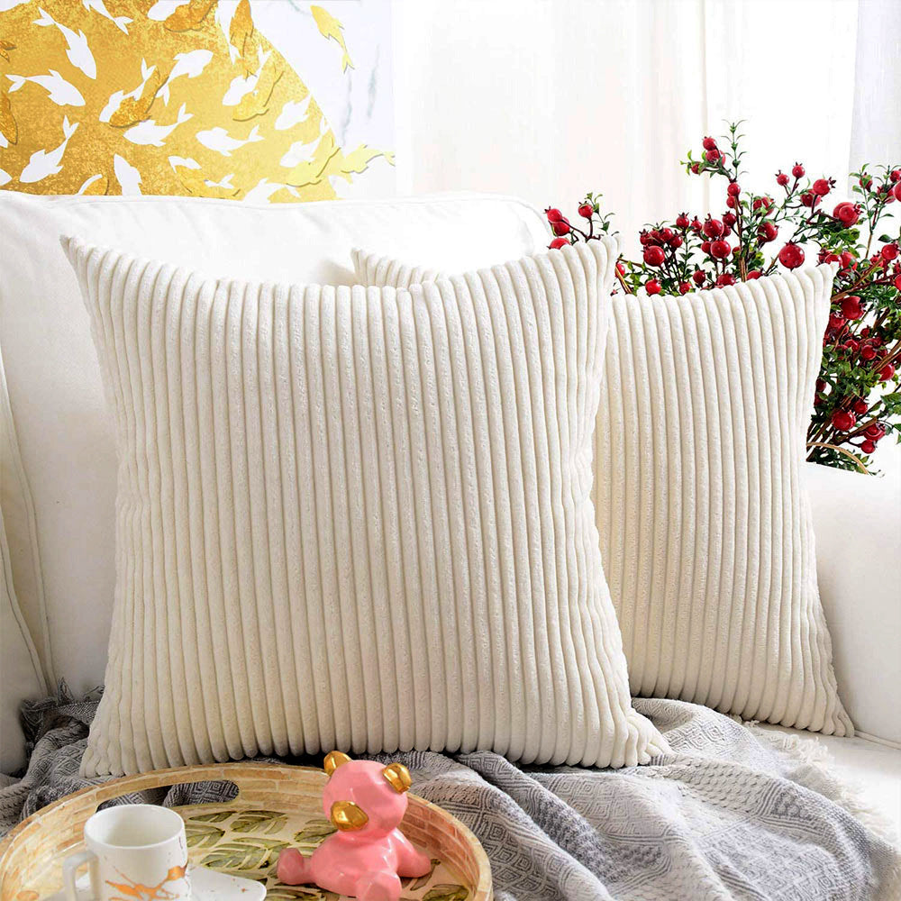 Soft Corduroy Decorative Throw Pillow| Modern Accent Cushion