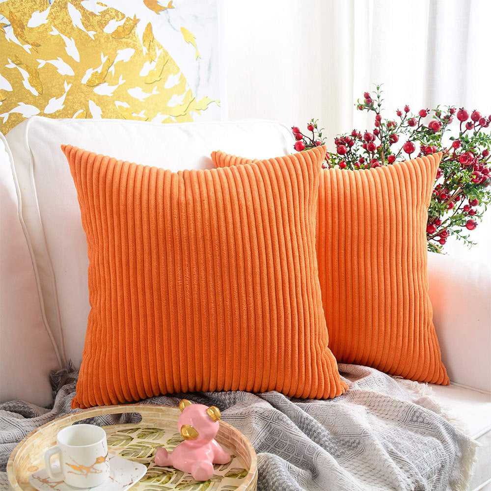 Soft Corduroy Decorative Throw Pillow| Modern Accent Cushion