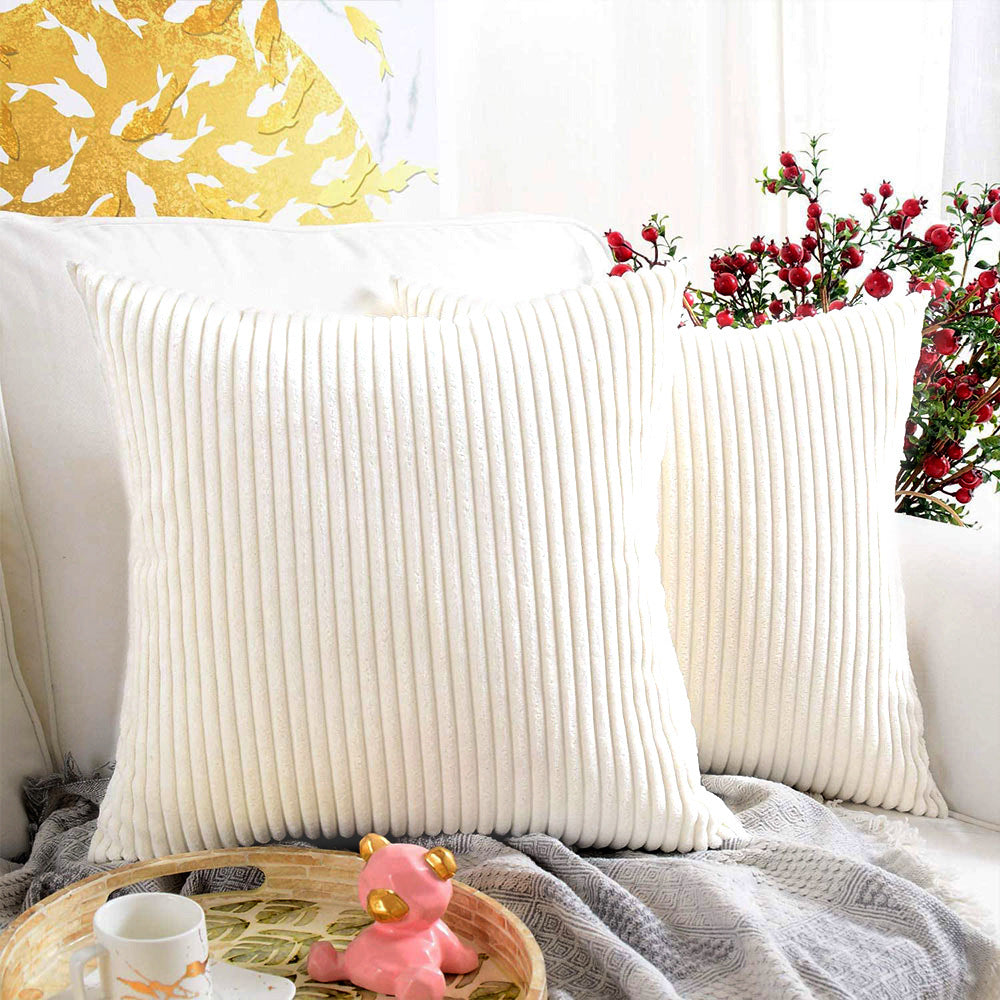 Soft Corduroy Decorative Throw Pillow| Modern Accent Cushion