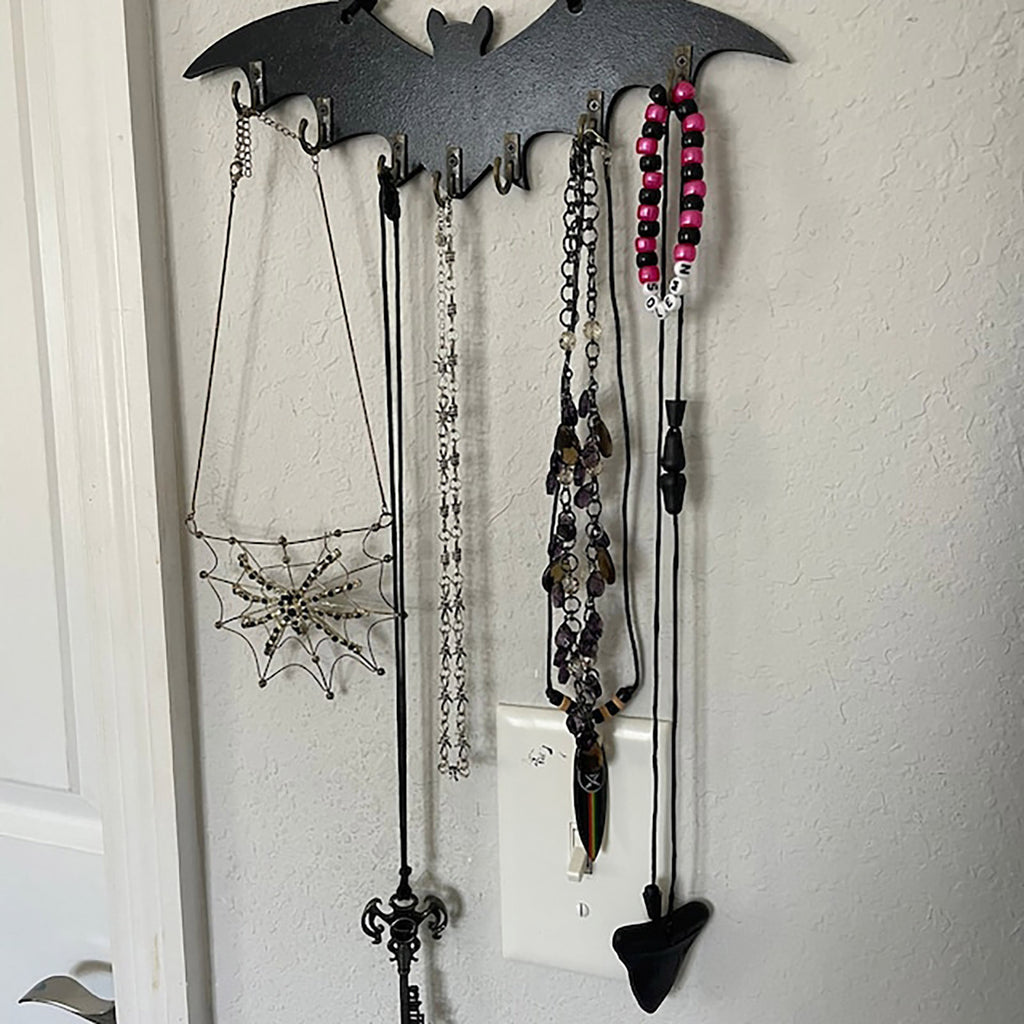 Gothic Bat Wall Hook Rack | Halloween Entryway & Home Decor