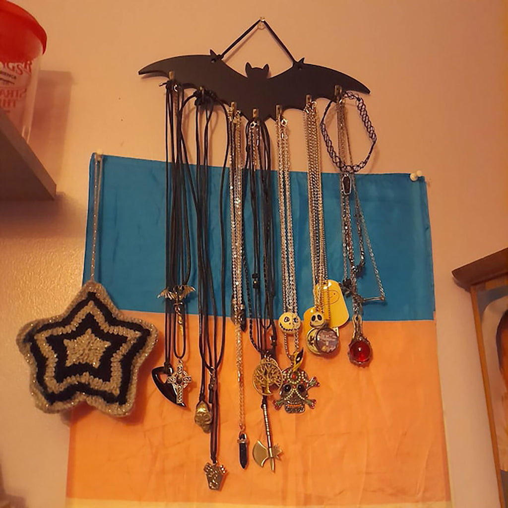 Gothic Bat Wall Hook Rack | Halloween Entryway & Home Decor