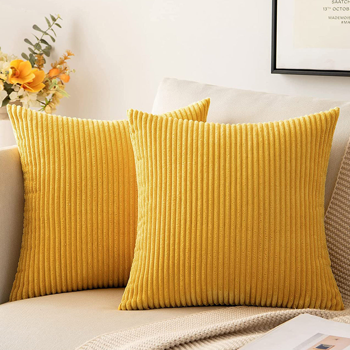 Soft Corduroy Decorative Throw Pillow| Modern Accent Cushion