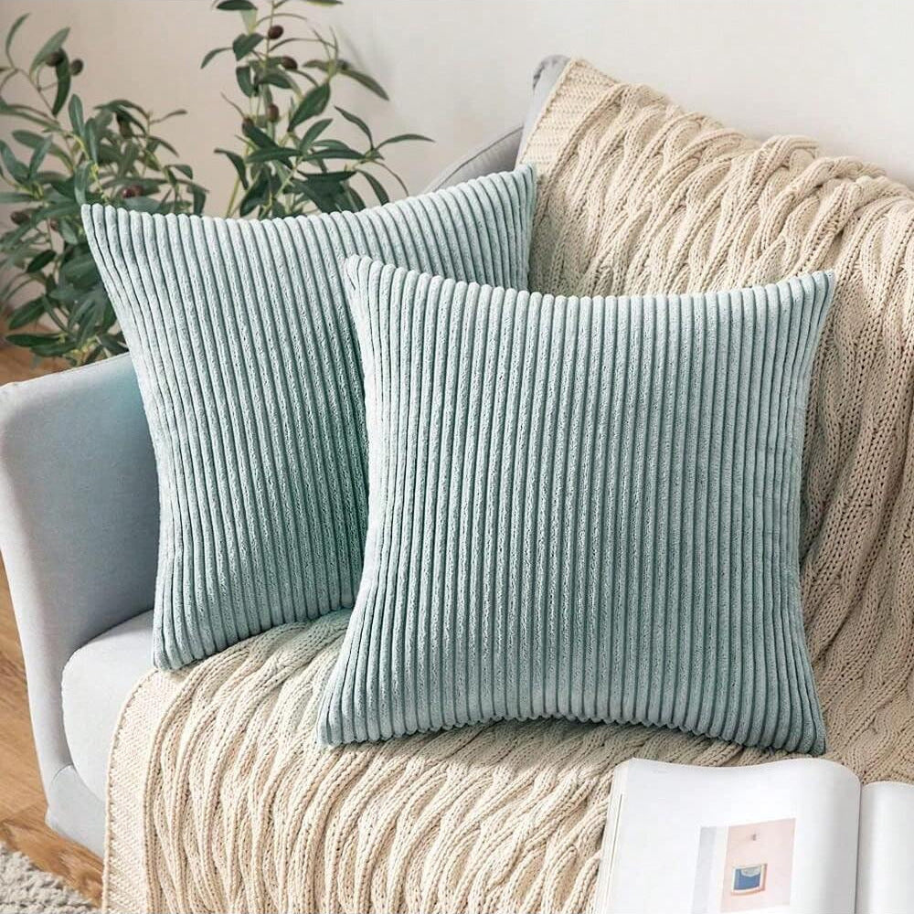 Soft Corduroy Decorative Throw Pillow| Modern Accent Cushion