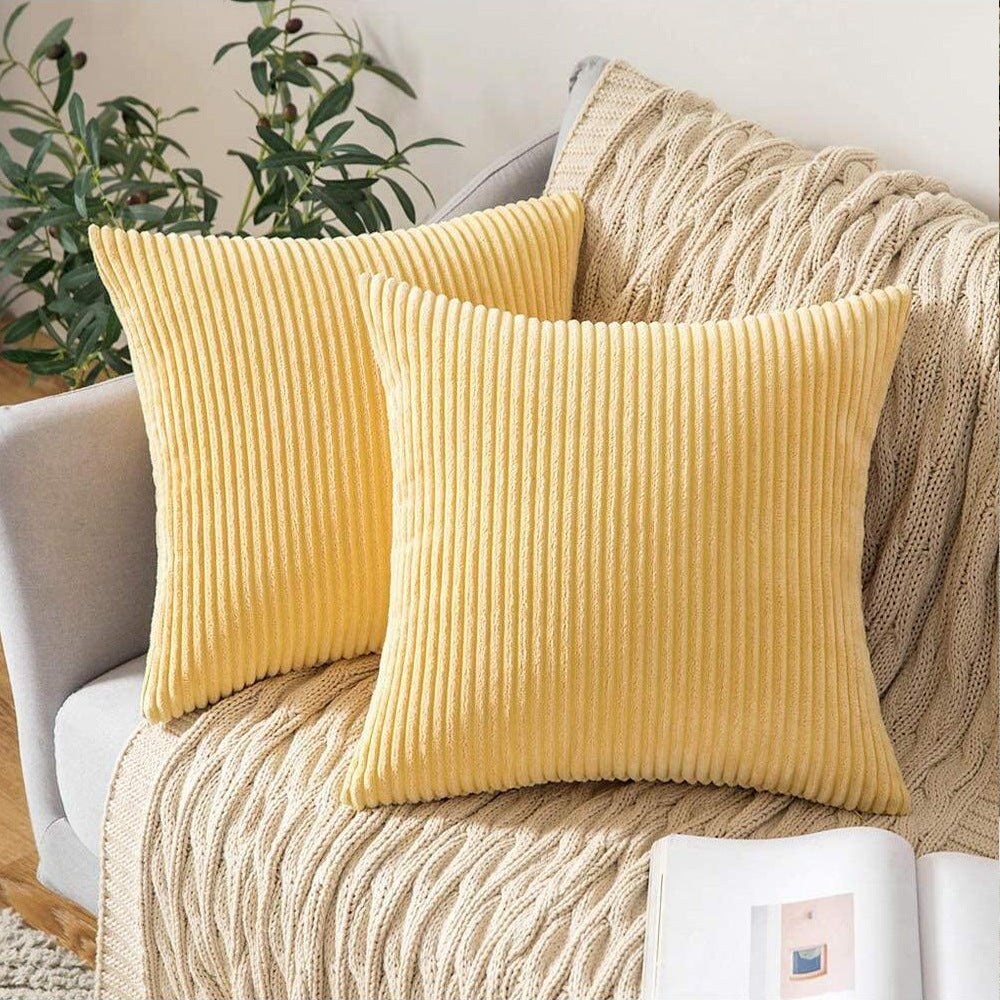 Soft Corduroy Decorative Throw Pillow| Modern Accent Cushion