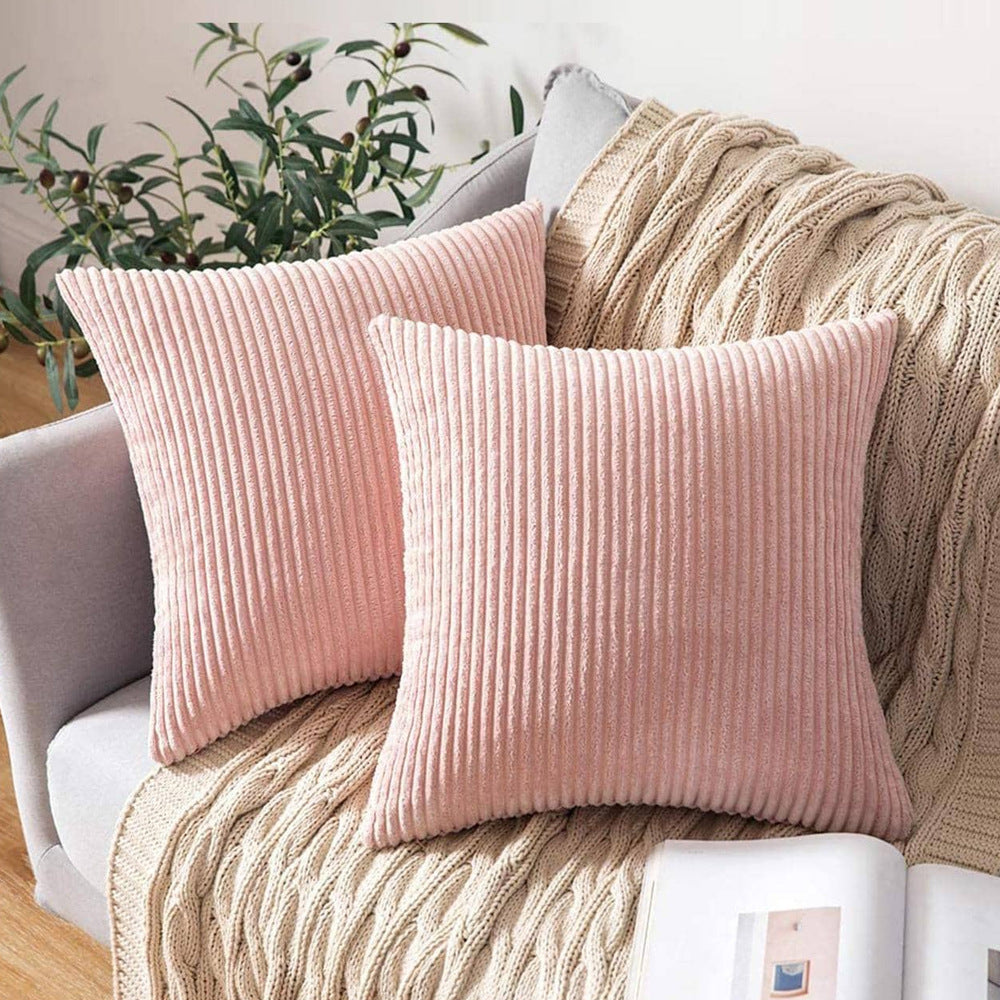 Soft Corduroy Decorative Throw Pillow| Modern Accent Cushion
